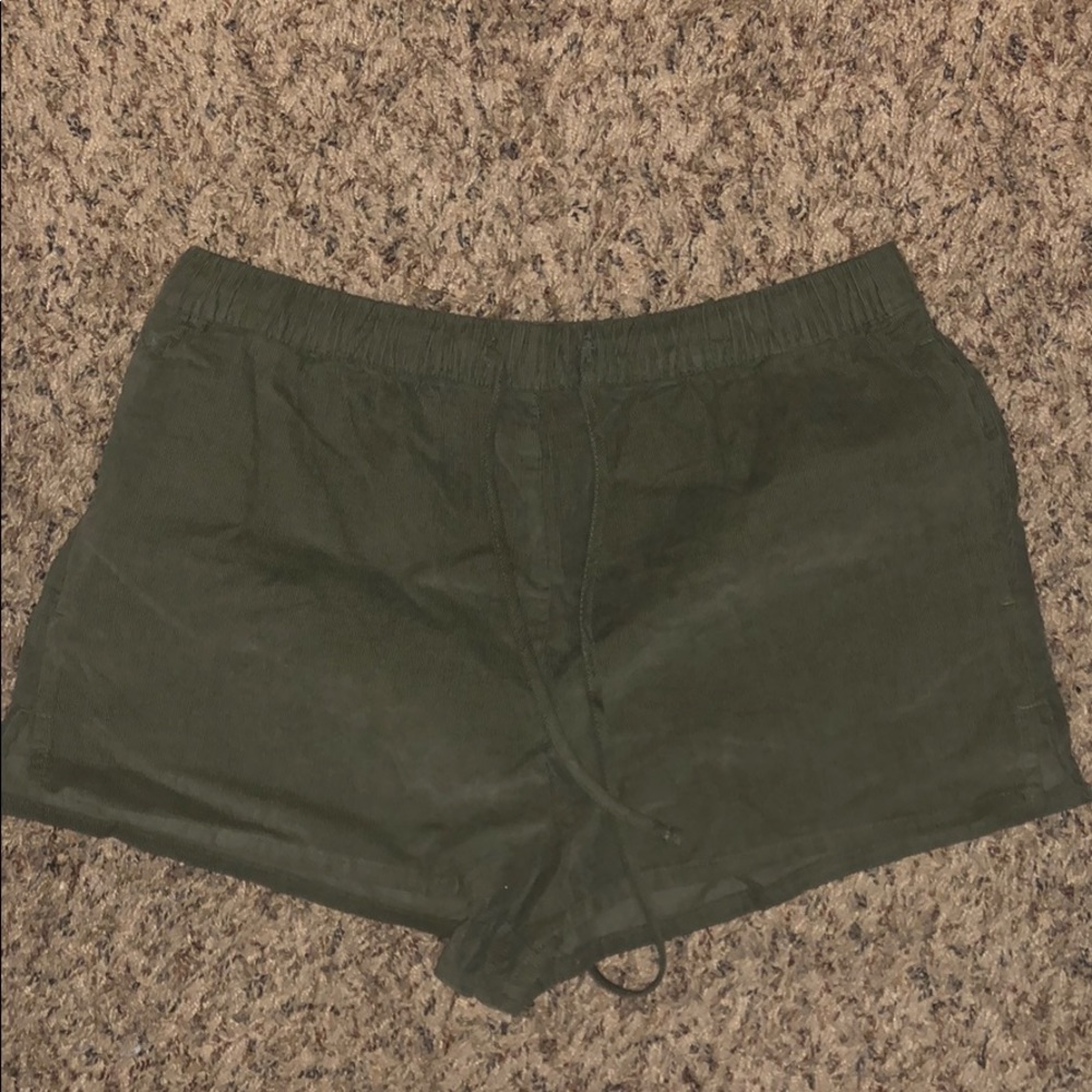 Forever 21 Corduroy Olive Shorts